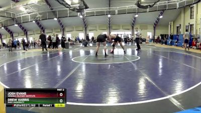 285 lbs Cons. Round 2 - Josh Evans, Virginia Military Institute vs Drew Harris, Ohio University