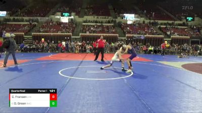 102 lbs Quarterfinal - Daniel Green, Billings Wrestling Club vs Caleb Fransen, Upper Valley Aces