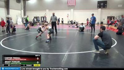 70 lbs 5th Place Match - Carter Tindall, Alexander City Youth Wrestling vs Brody Fowler, Techfall Wrestling Club