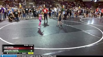 57-60 lbs Round 1 - Angelina Martin, Betterman Elite Wrestling vs Jase Riopel, Canon City Wrestling Club