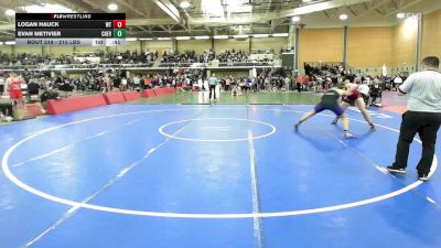 215 lbs Consi Of 16 #2 - Logan Hauck, Whittier vs Evan Metivier, Cheverus/Falmouth