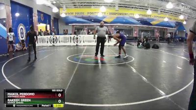 165 Gold Quarterfinal - Maikol Perdomo, Southwest Miami vs Rakeem Green, George Jenkins