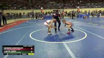 76 lbs Champ. Round 1 - Jackson Cunnyngham, Oklahoma Wrestling Academy vs Carson Akers, Dodge City Wrestling Academy