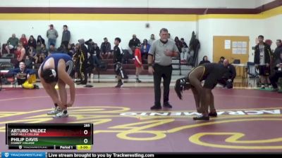 285 lbs Cons. Round 1 - Arturo Valdez, West Hills College vs Philip Davis, Chabot College