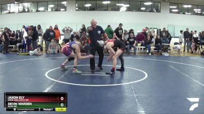 135 lbs Cons. Round 2 - Devin Warden, Alma WC vs Jaxon Ely, Hook And Catch WC