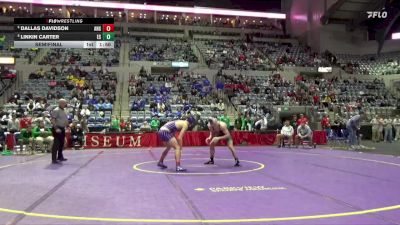 150 lbs Semifinal - Linkin Carter, Eastside vs Dallas Davidson, Angola