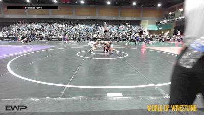 80 lbs Consi Of 8 #2 - Sean Hin, Red Wave Wrestling vs Crew Card, Tulsa Blue T Panthers