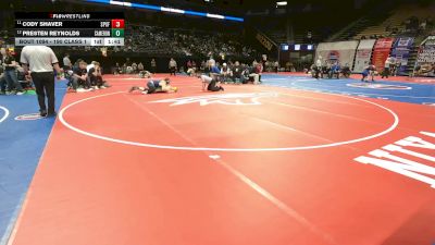190 Class 1 lbs Champ. Round 1 - Cody Shaver, St. Pius X (Festus) vs Presten Reynolds, Cameron