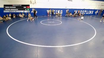 62 lbs Semifinal - Emma Madsen, Bear River Wrestling Club vs Rilynn Anderson, JWC Girls