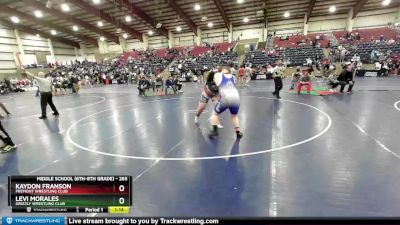 265 lbs Cons. Round 3 - Kaydon Franson, Fremont Wrestling Club vs Levi Morales, Grizzly Wrestling Club
