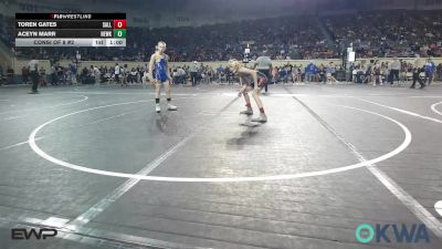 84 lbs Consi Of 8 #2 - Toren Gates, Sallisaw Takedown Club vs Aceyn Marr, Newkirk Takedown Club