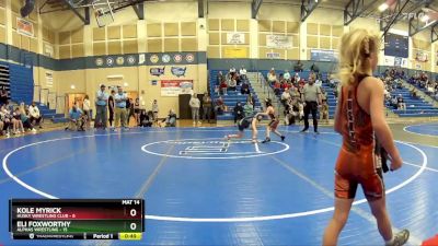 63 lbs Round 3 (8 Team) - Eli Foxworthy, Alphas Wrestling vs Kole Myrick, Husky Wrestling Club