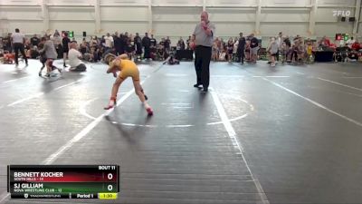 68 lbs Round 4 (6 Team) - Bennett Kocher, South Hills vs SJ Gilliam, NOVA Wrestling Club