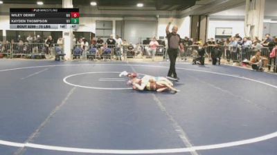 70 lbs Consi Of 16 #2 - Wiley Derby, MN vs Kayden Thompson, WV
