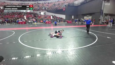 135 lbs 5th Place Match - Christiyona Neeley, C4C Milwaukee Wrestling vs Ahanika Brown, Boscobel Youth Wrestling