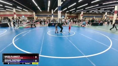 43 lbs Round 2 - Hayes Plunkett, All American Wrestling Club vs Roman Martinez, NB Elite Wrestling Club