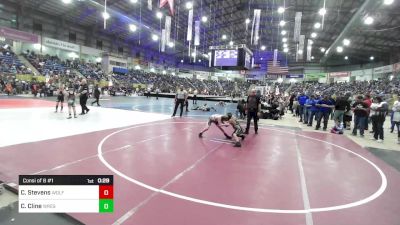 78 lbs Consi Of 8 #1 - Cyrus Stevens, Wolfpack Olathe Co vs Colt Cline, Wrestle To Win