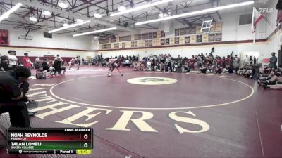 157 lbs Cons. Round 4 - Talan Lomeli, Shasta College vs Noah Reynolds, Fresno City