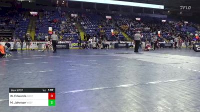 92 lbs Semifinal - William Edwards, West Branch vs Michael Johnson, West Allegheny