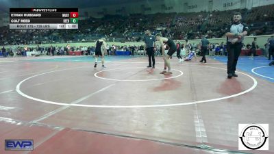 128 lbs Consi Of 32 #2 - Ethan Hubbard, Mustang Middle School vs Colt Reed, Deer Creek Wrestling