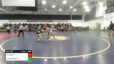 132 lbs Cons. Semi - Evan Velez, Brawley vs Zaydrein Hernandez, Sj Bosco