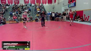 113 lbs Champ. Round 2 - JohnPaul Espinoza, Central Of Grand Junction vs Chance Culver, Montrose