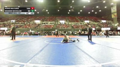 137 lbs Cons. Round 3 - Brander McCollum, Ronan Wrestling Club vs Burke Malyurek, Touch Of Gold Wrestling Club