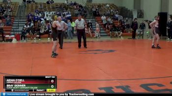 133 lbs 5th Place Match - Bray Skinner, Cloud County Community College vs Aidan O`Dell, Cowley College