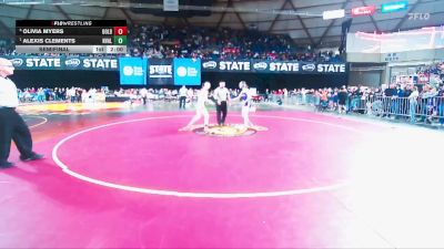 Girls 1B/2B/1A 110 Semifinal - Alexis Clements, Naches Valley (Girls) vs Olivia Myers, Goldendale (Girls)