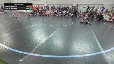 76 lbs Semifinal - Juliana Matteo, Team Ohio - G vs Kynlee Boozer, Backyard Barbies Pink - G