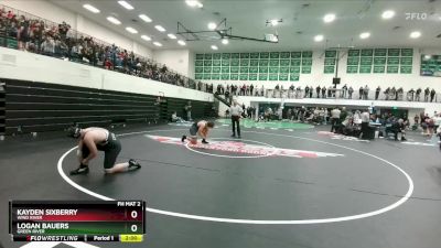 190 lbs Quarterfinal - Kayden Sixberry, Wind River vs Logan Bauers, Green River