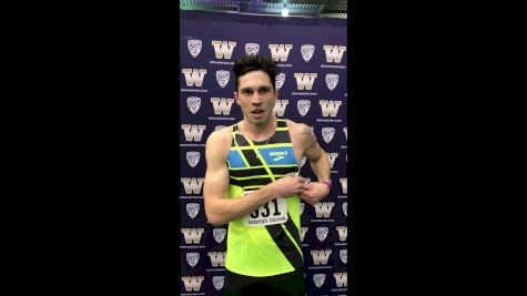 Brooks Beasts Drew Windle after his 1k victory at UW