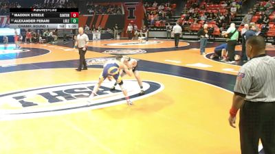 1A 126 lbs Champ. Round 1 - Maddux Steele, Canton vs Alexander Ferari, Lisle (Sr.)