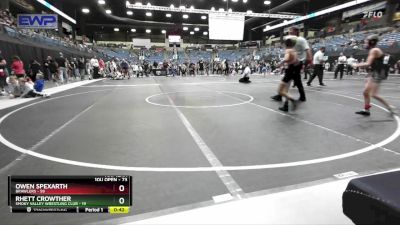 73 lbs Cons. Round 5 - Rhett Crowther, Smoky Valley Wrestling Club vs Owen Spexarth, Brawlers