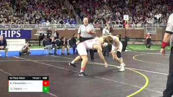 D3-165 lbs 1st Place Match - Connor Owens, Powers Catholic HS vs Kyan Fessenden, Kingsley Area HS