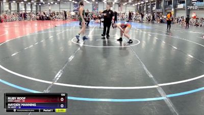 136 lbs Rd# 3- 11:30am Friday - Hayden Manning, PA WEST vs Ruby Roof, Iowa Ladies