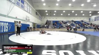 141 lbs Round 1 (16 Team) - Ricardo Solorio, Santa Ana vs Cesar Guzman, Lemoore College