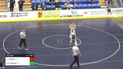 89 lbs Round Of 16 - Cael Muller, Bethlehem Catholic vs Mikey McNeal, Derry