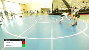 140-H lbs 5th Place - Timothy Martin, Honesdale vs Jaeckez Mendez, Fisheye