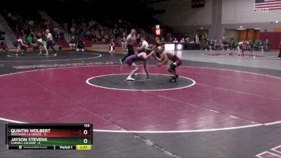 125 lbs Finals (2 Team) - Quintin Wolbert, Wisconsin-La Crosse vs Jayson Stevens, Cornell College