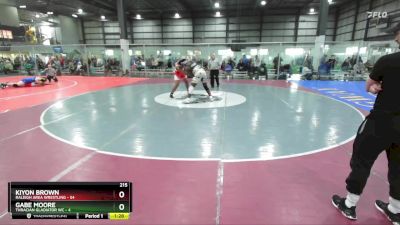215 lbs Round 3 (4 Team) - Kiyon Brown, RALEIGH AREA WRESTLING vs Gabe Moore, THRACIAN GLADIATOR WC