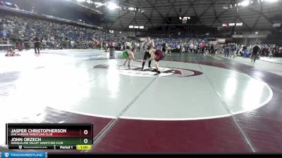 187 lbs Round 1 - Jasper Christopherson, Oak Harbor Wrestling Club vs John Orzech, Snoqualmie Valley Wrestling Club