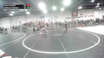 54 lbs Consolation - Violet Vasquez, Mantanona TC vs Meridan Thompson, Unattached