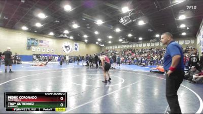 150 lbs Champ. Round 2 - Troy Gutierrez, Immanuel vs Pedro Coronado, Paso Robles