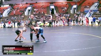 76 lbs 1st Place Match - Knox Opfer, Panther Amateur Wrestling vs Logan Dodge, Michigan Premier