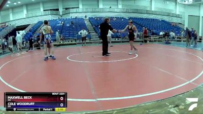 126 lbs Cons. Round 2 - Maxwell Beck, OH vs Cole Woodruff, OH