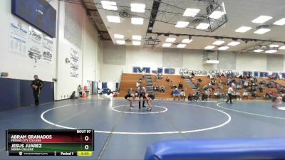 125 lbs Cons. Round 3 - Jesus Juarez, Sierra College vs Abram Granados, Fresno City College