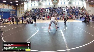 138 lbs Cons. Round 5 - Nicholas DeBoer, Heritage Panthers vs Luke Arthur, Manatee Mafia