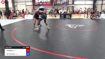 86 kg Consi Of 32 #1 - Ty McGeary, Hilltopper Wrestling Club vs Michael Durham, Warrior Regional Training Center