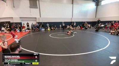 50 lbs Quarterfinal - Tatum Riksen, Randall Youth Wrestling Club vs Boone Knochel, Apex Grappling Academy
